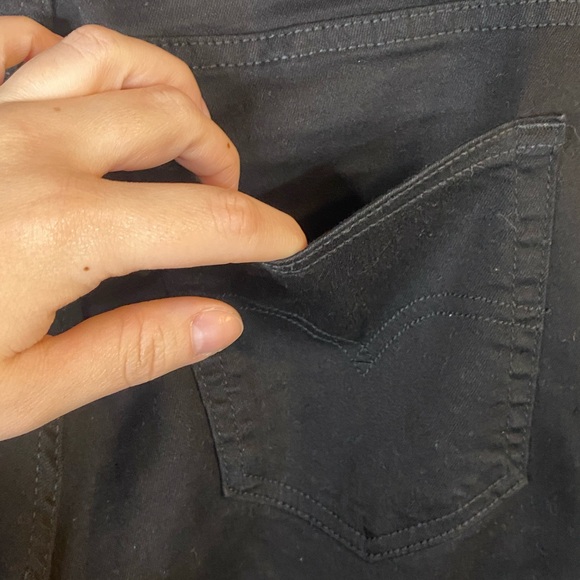 NWT Levi’s Black High Waisted Flare Leg Denim Jeans, Size 33/32 - Picture 5 of 12